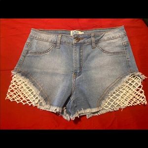 Net side Lolo Jean Shorts